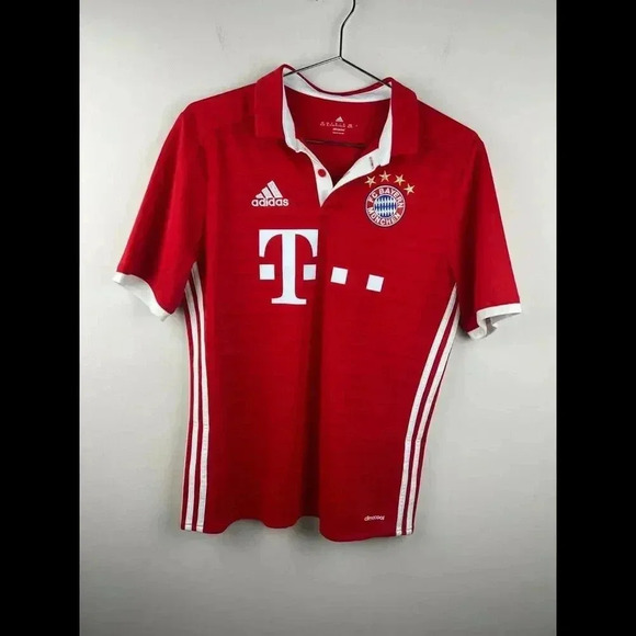 ADIDAS 2016-17 FC Bayern Munich Home Kit Boys Football Shirt Red 15-16Y - Picture 1 of 6